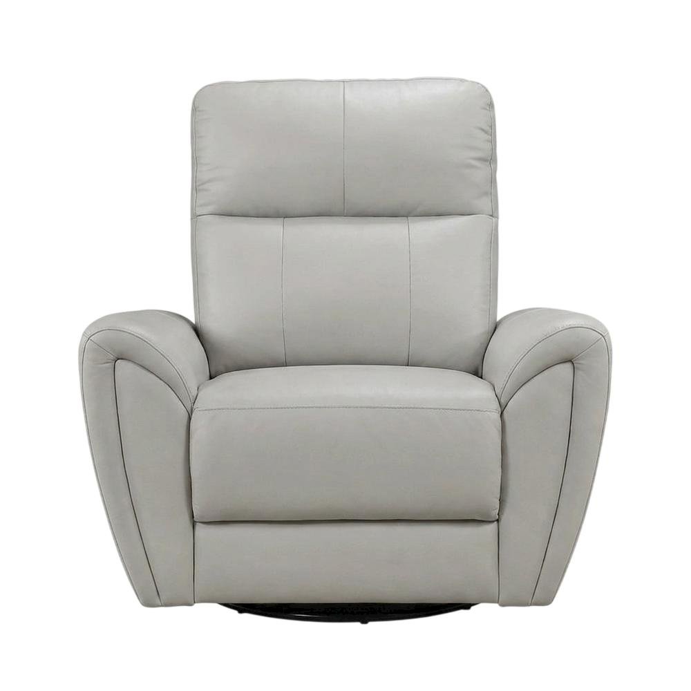 Leather Swivel Glider Recliner Chair for Living Room and Nursery, Gray. Picture 1