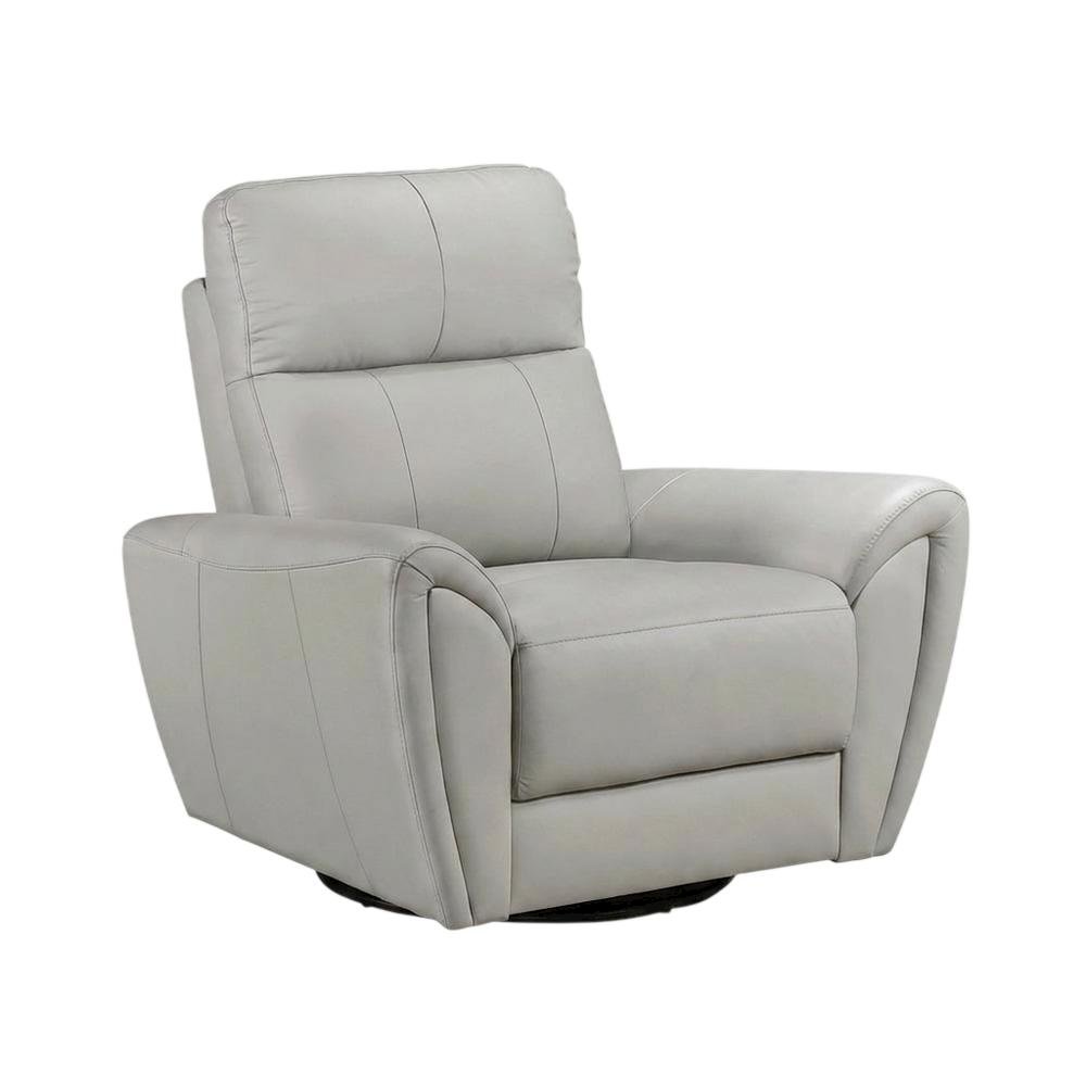 Leather Swivel Glider Recliner Chair for Living Room and Nursery, Gray. Picture 3