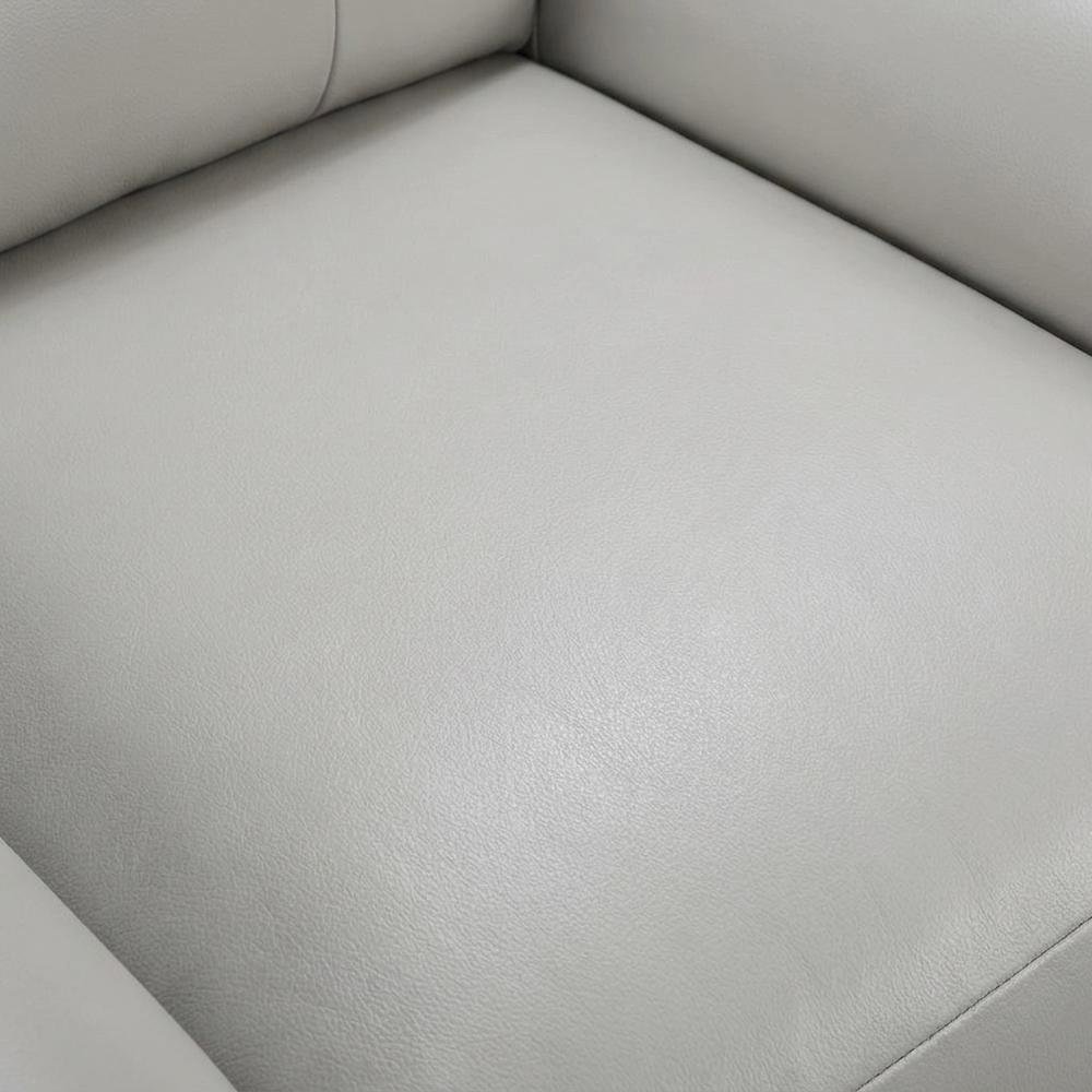 Leather Swivel Glider Recliner Chair for Living Room and Nursery, Gray. Picture 6