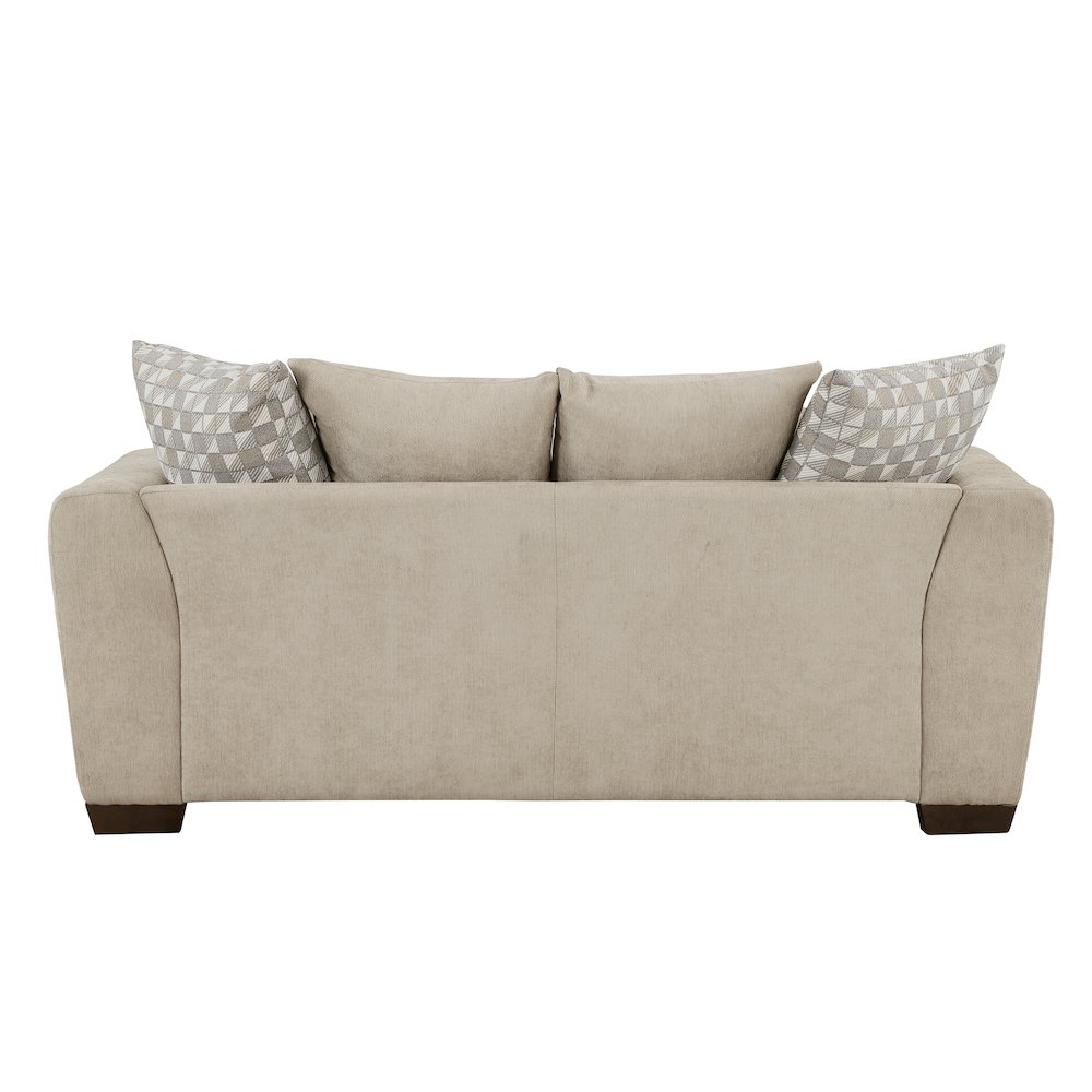 Hume Chenille Love Seat In Light Brown. Picture 3