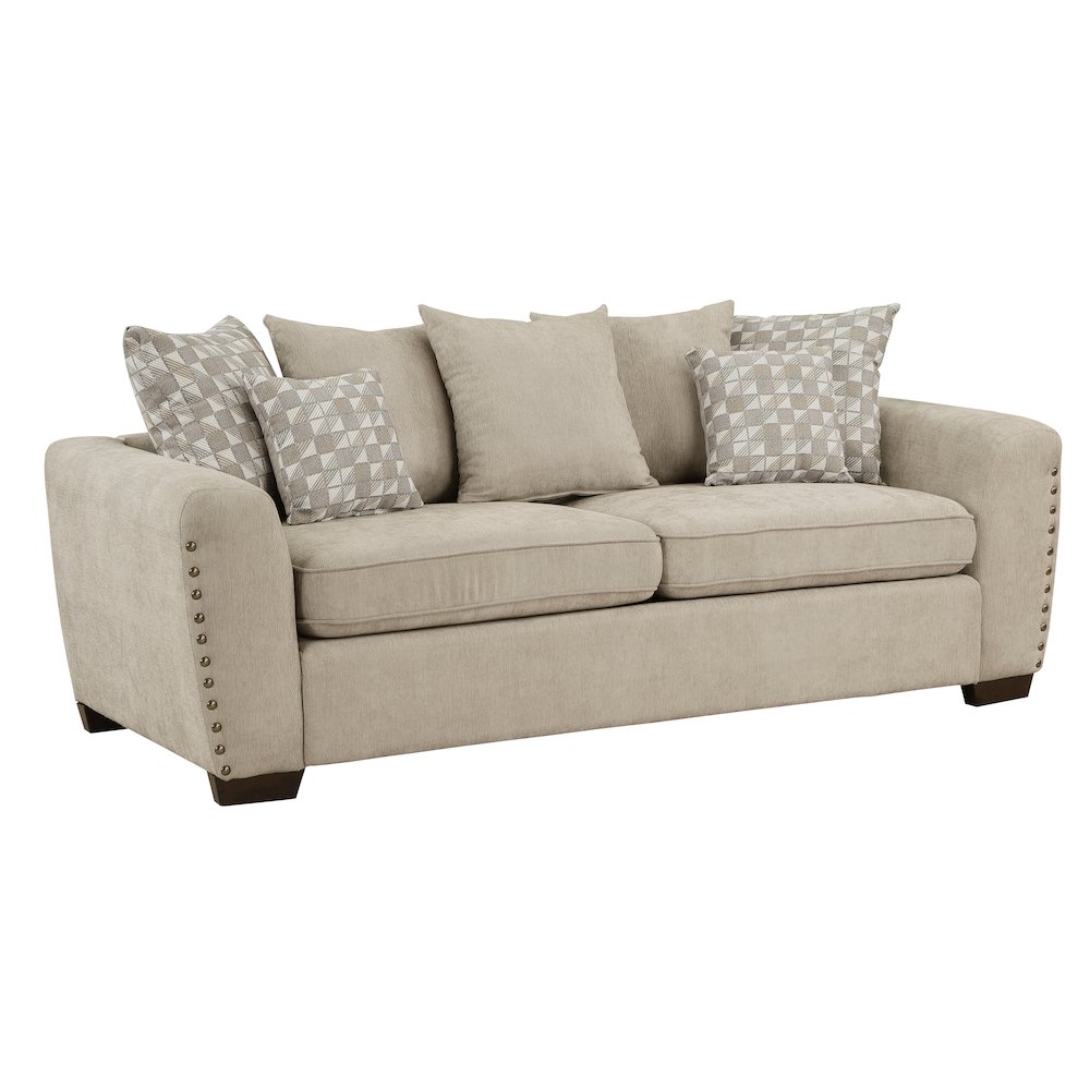 Hume Chenille Sofa In Light Brown. Picture 1