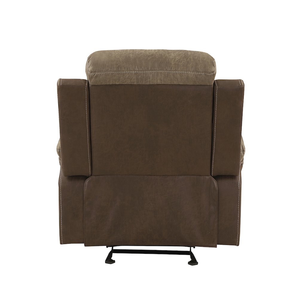 Glendale Microfiber Glider Reclining Chair In Brown. Picture 3