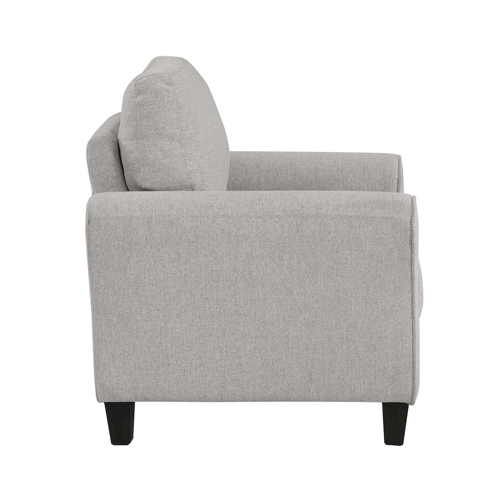 Sand Color Upholstered Arm Chair, Elegant Accent Chair for Living Room Spaces. Picture 5