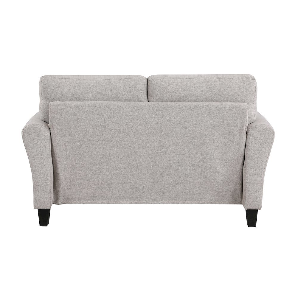 Sand Finished Upholstered Love Seat, Small Loveseat Sofa for Compact Spaces. Picture 4
