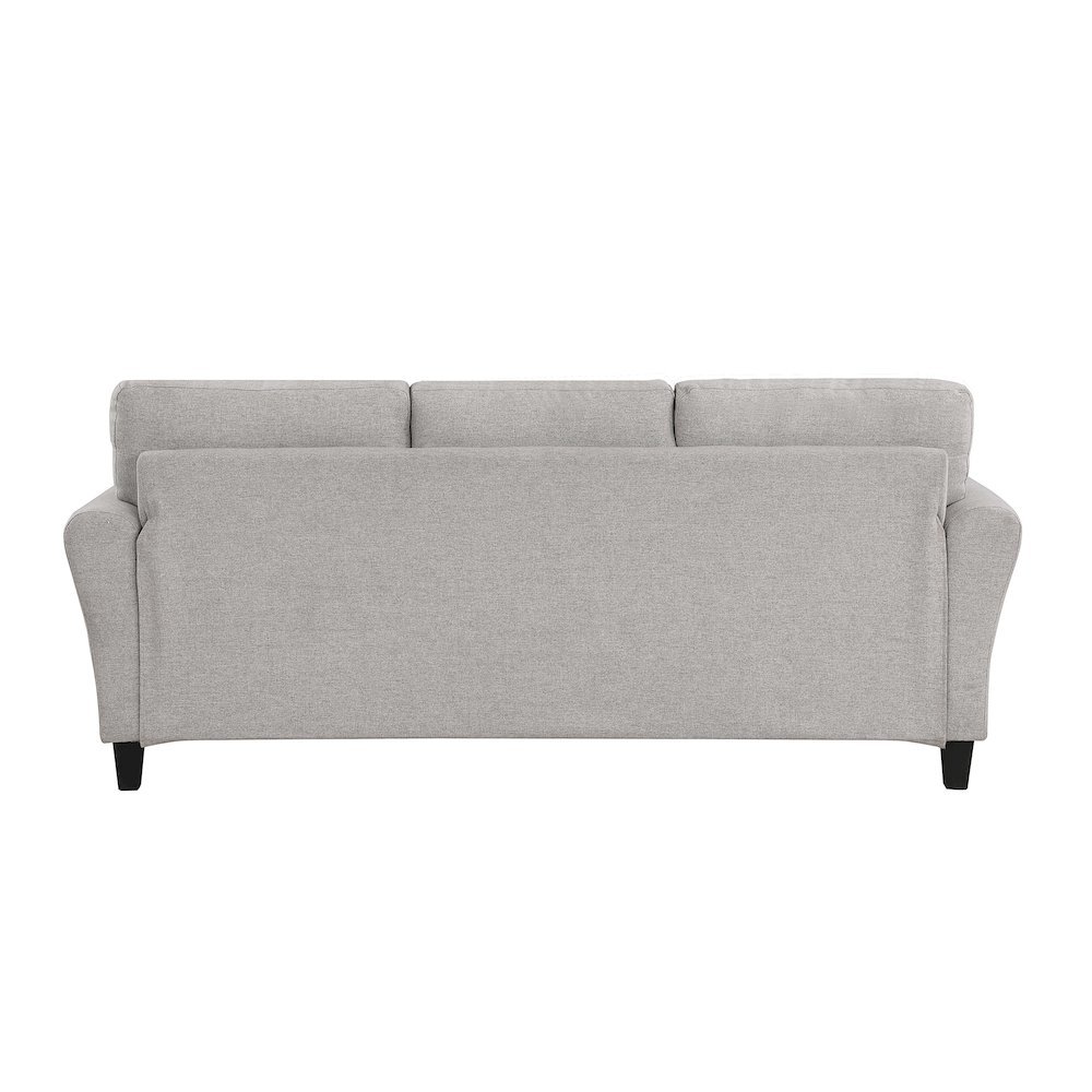 Sand Color Upholstered 3 Seater Couch, Elegant Small Sofa Couch for Living Rooms. Picture 4
