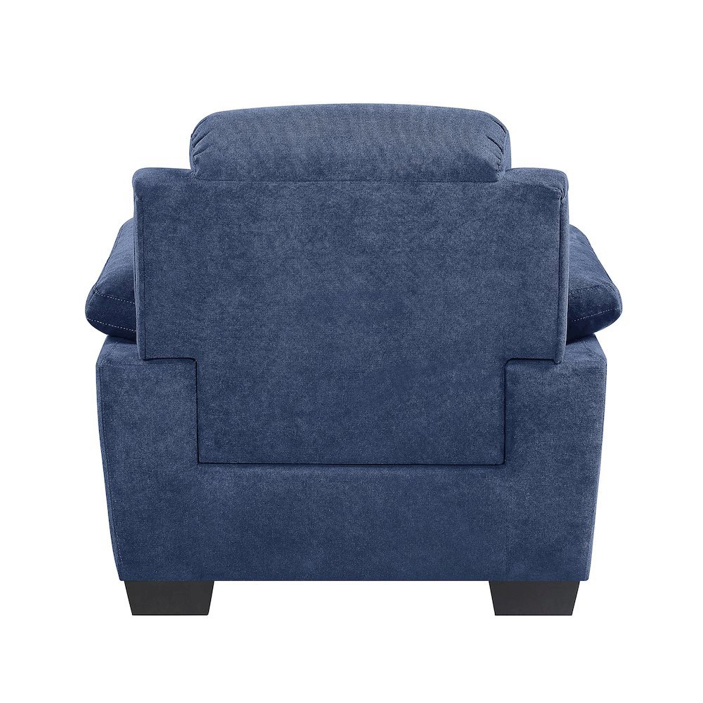 Blue Accent Arm Chair with Comfy Cushions for Living Room Seating. Picture 3