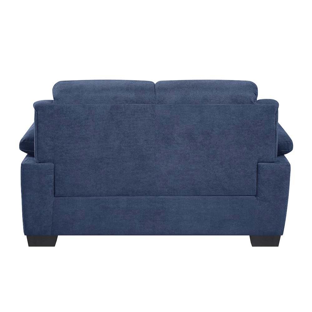 Blue Small Love Seat Couch with Textured Fabric for Living Room. Picture 4