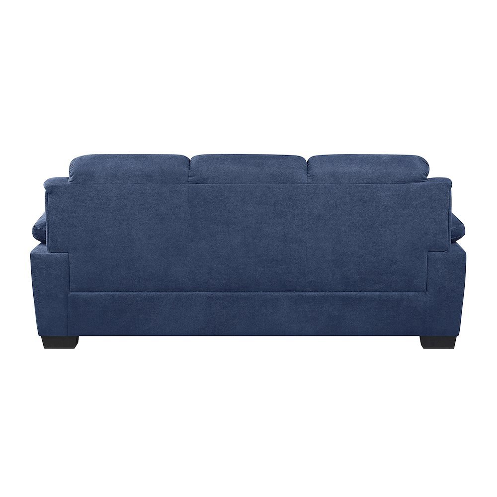 Blue Textured Fabric 3-Seater Couch Sofa Ideal for Living Room. Picture 4
