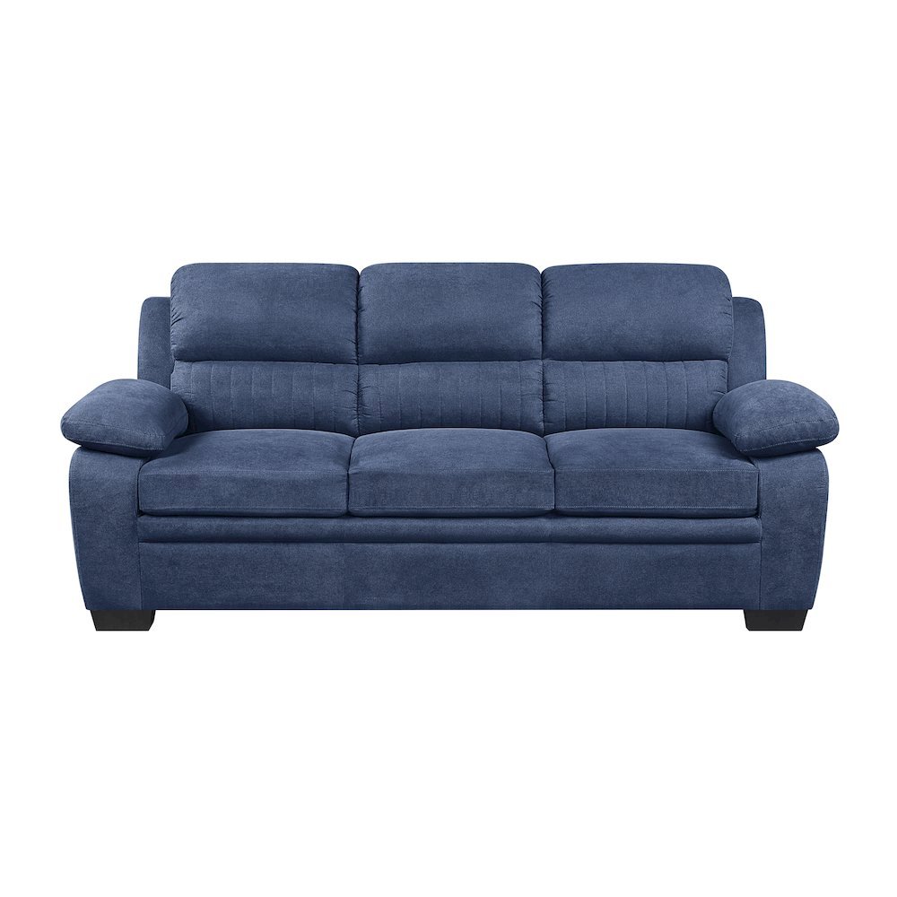 Blue Textured Fabric 3-Seater Couch Sofa Ideal for Living Room. Picture 5