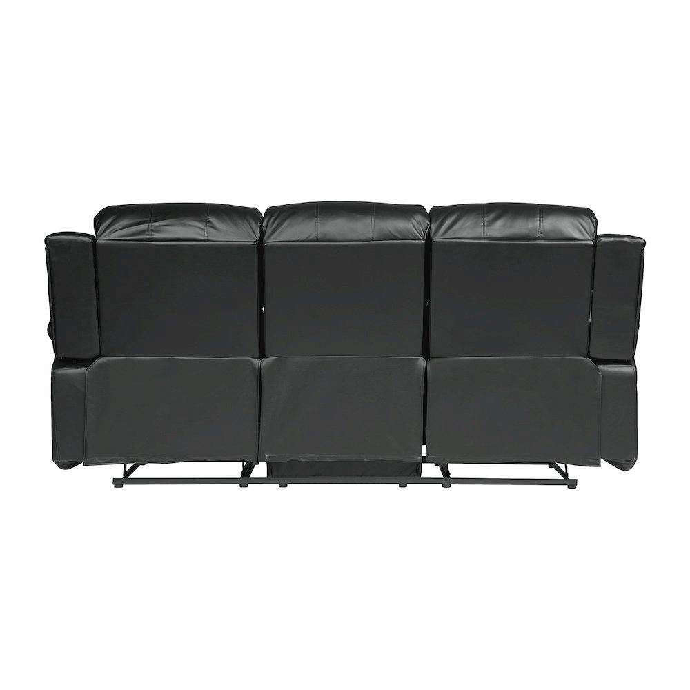 Black Leather Recliner Sofa, Elegant Sofa Recliner for Living Rooms. Picture 6