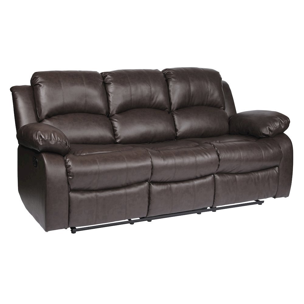 Brown Leather Recliner Sofa, Elegant Sofa Recliner for Living Rooms. Picture 1
