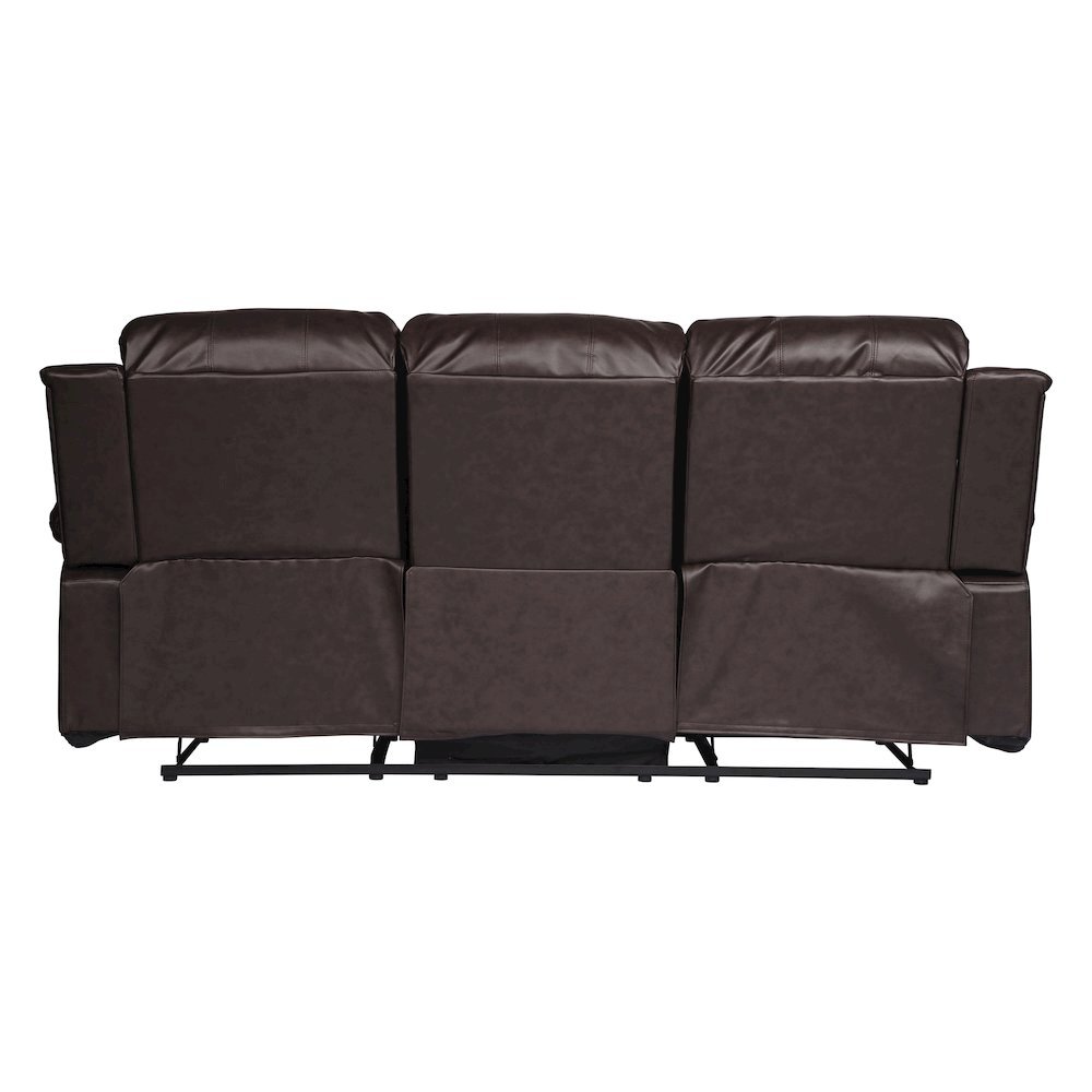 Brown Leather Recliner Sofa, Elegant Sofa Recliner for Living Rooms. Picture 4