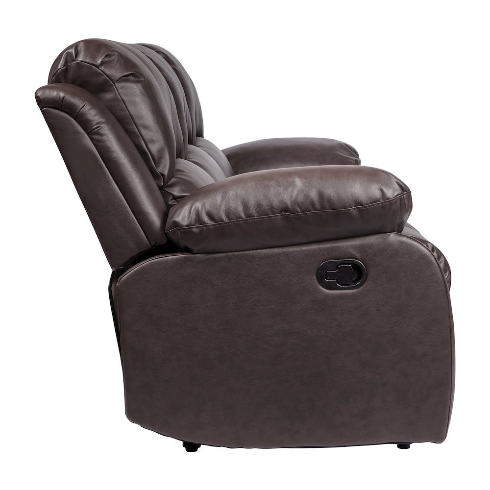 Brown Leather Recliner Sofa, Elegant Sofa Recliner for Living Rooms. Picture 5