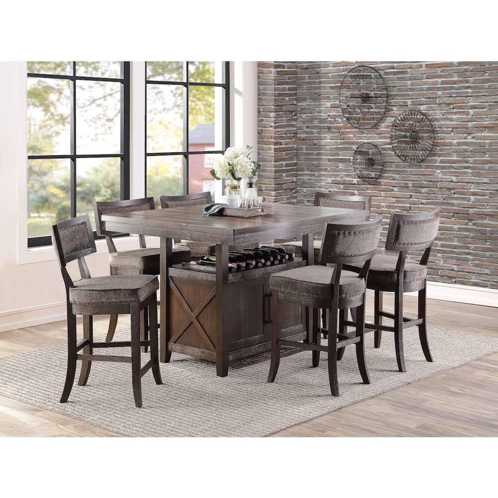 Oxton Wood Counter Height Dining Chair, set of 2 in Baltimoe espesso. Picture 2
