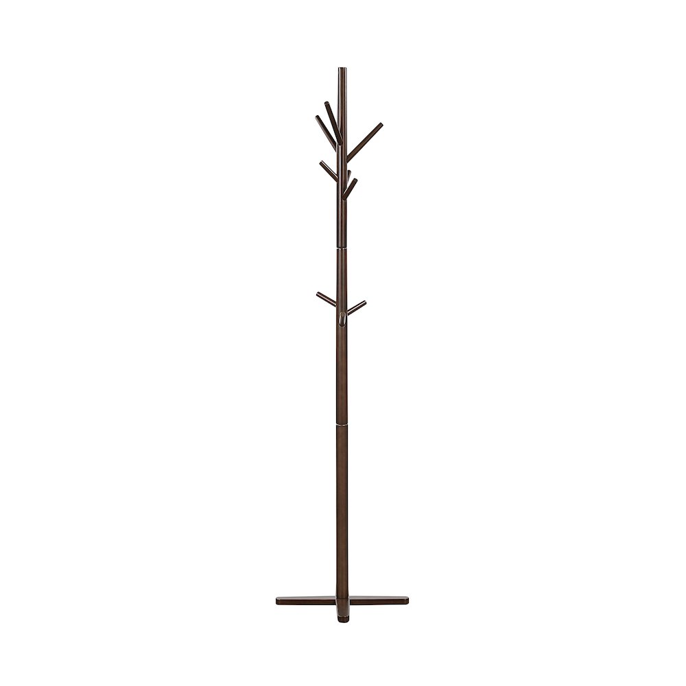 Jack Rubberwood Coat Rack in Dark Brown. Picture 3