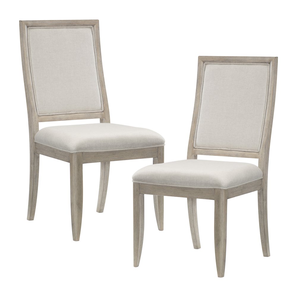 Mckewen Wood Dining Room Side Chair, set of 2 in White gray. Picture 5