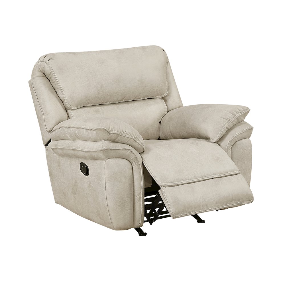 Proctor Microfiber Rocker Reclining Chair in Sand. Picture 7