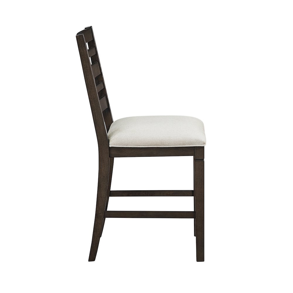 Victoria Asian Hardwood Counter Height Chair, Set of 2 in Dark Espresso. Picture 7