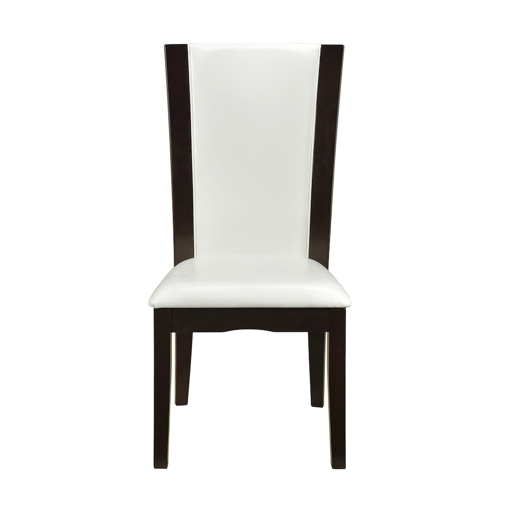 Daisy Wood Dining Room Side Chair, set of 2 in White. Picture 3