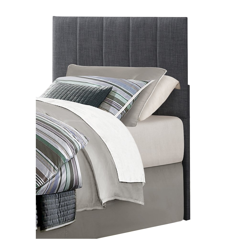 Potrero Fabric Twin Upholstery Panel Headboard in Gray. Picture 3