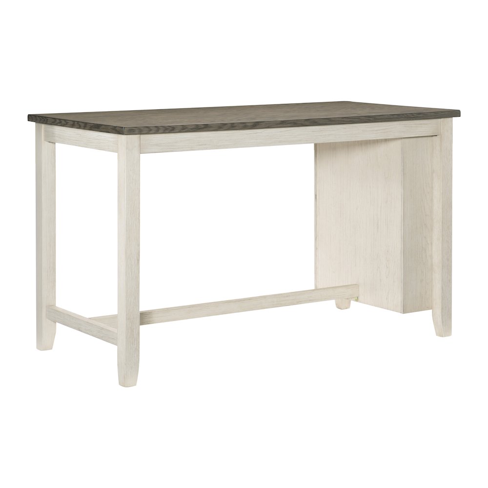 Timbre Wood Counter Height Table in Antique white and Rosy Brown Finish. Picture 5