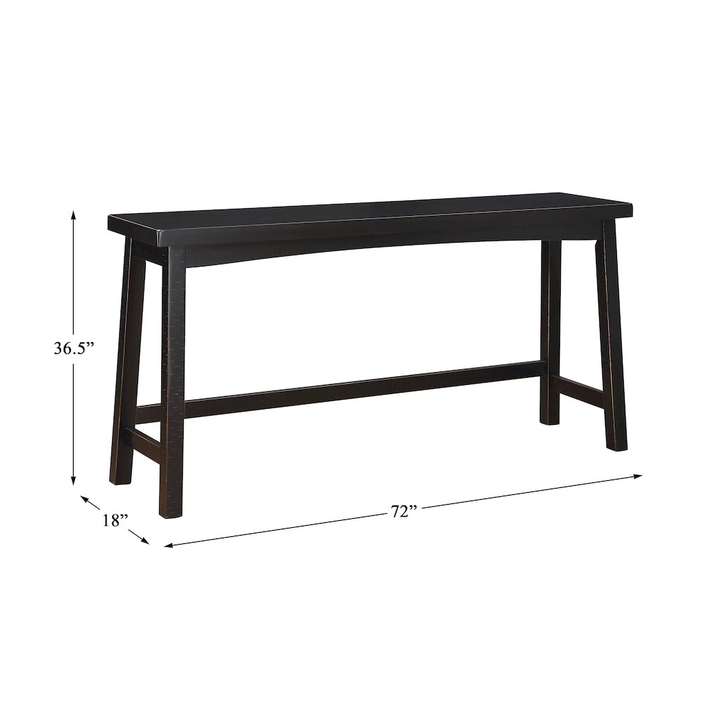 Caspian Solid Wood Counter Height Set (set of 4) in Black finish. Picture 4