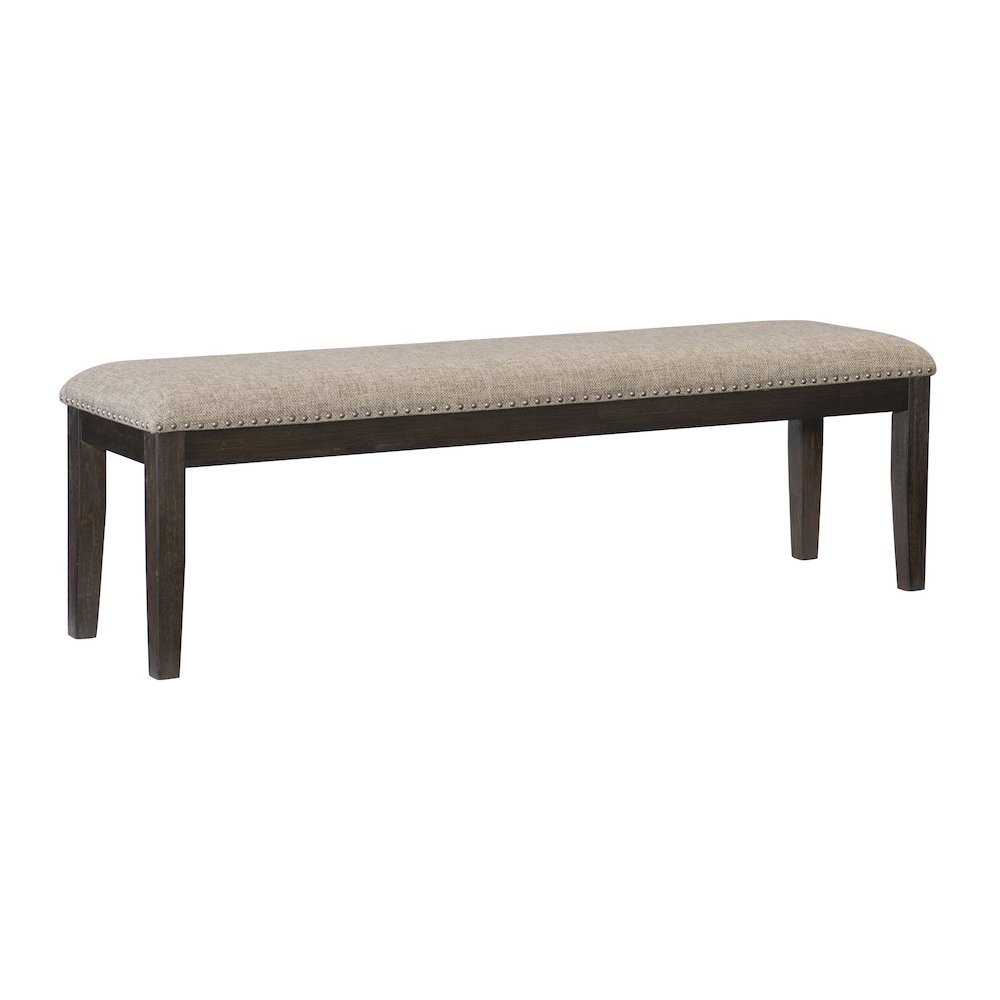 Southlake Textured Dining Room Bench in Brown. Picture 1