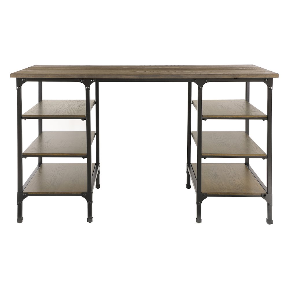 Millwood Pine Counter Height Writing Desk in  2-Tone Finish. Picture 3