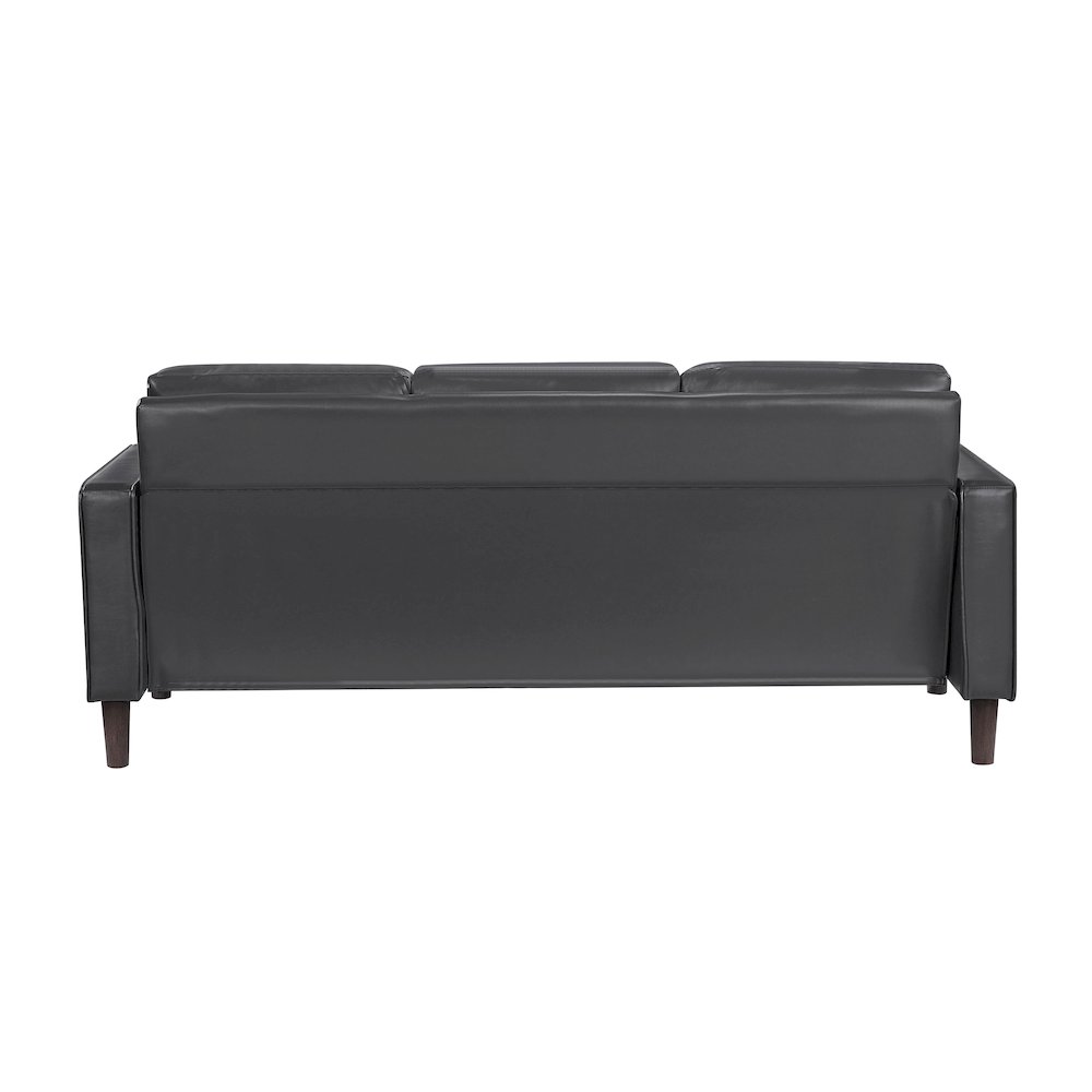 Lexicon Malcolm Faux leather Sofa in Dark Gray. Picture 3