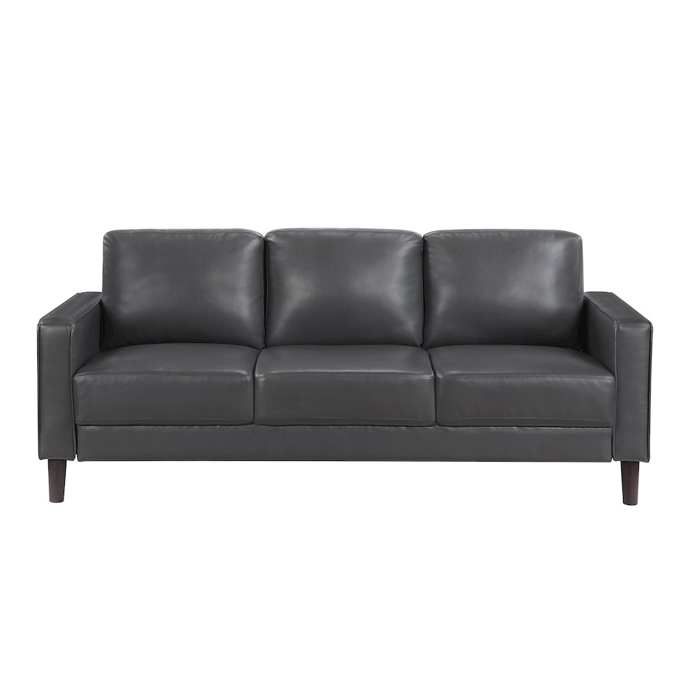 Lexicon Malcolm Faux leather Sofa in Dark Gray. Picture 5