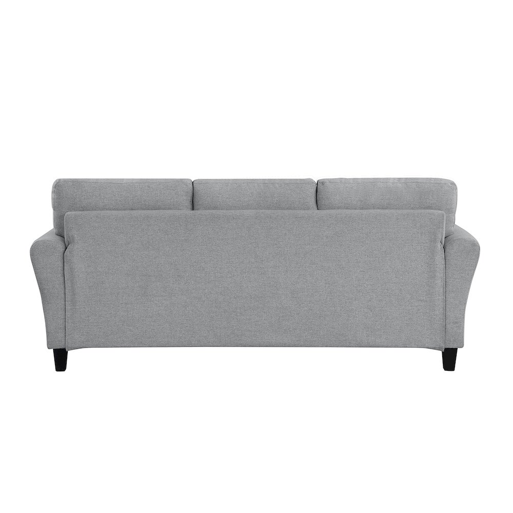 Ellery Textured Fabric Sofa In Dark Gray. Picture 5