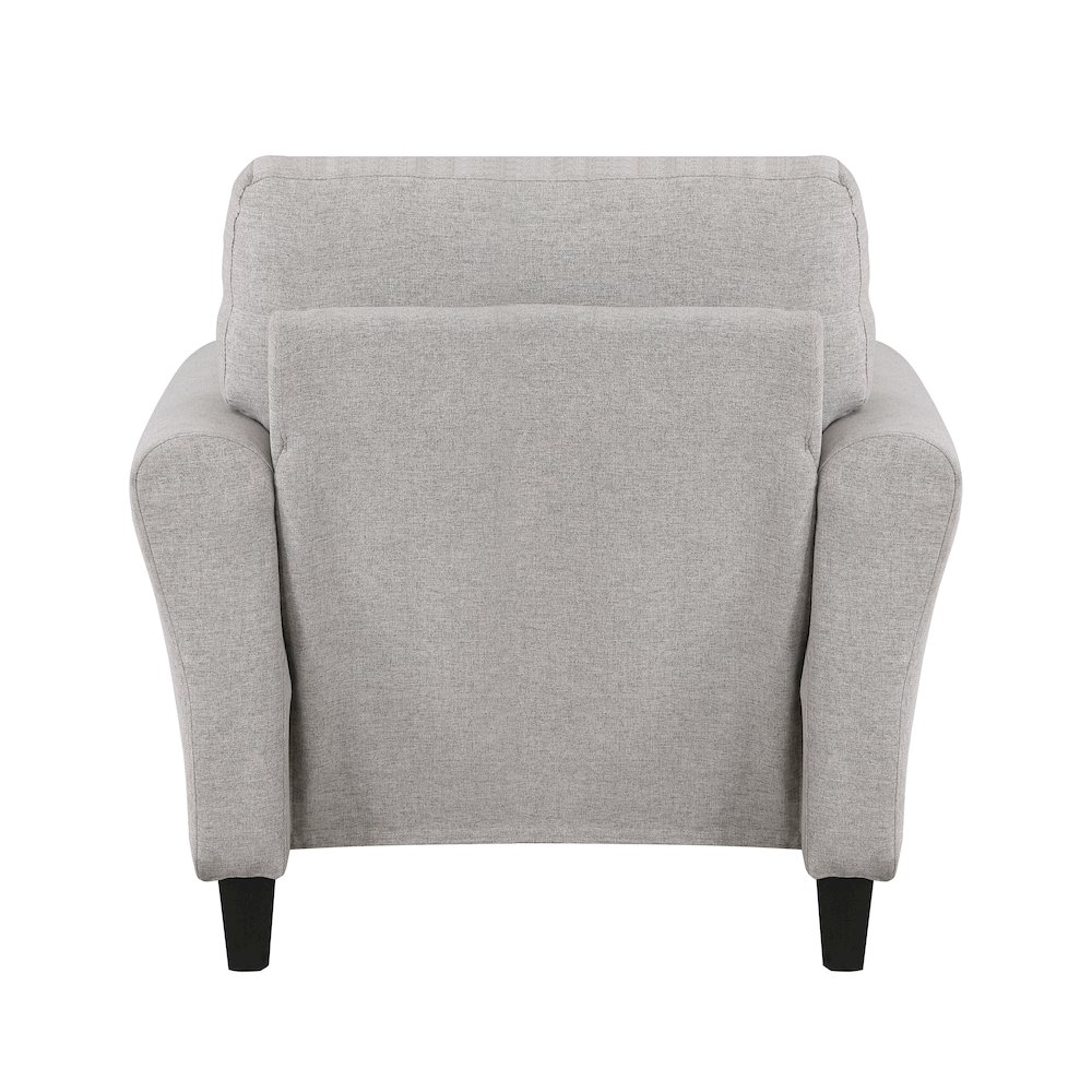 Ellery Textured Fabric Arm Chair In Sand. Picture 3