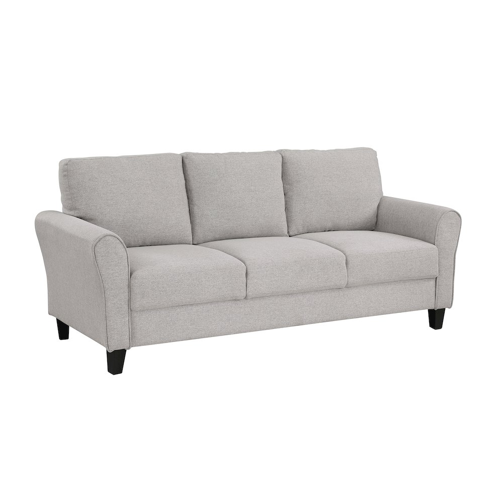 Ellery Textured Fabric Sofa In Sand. Picture 4