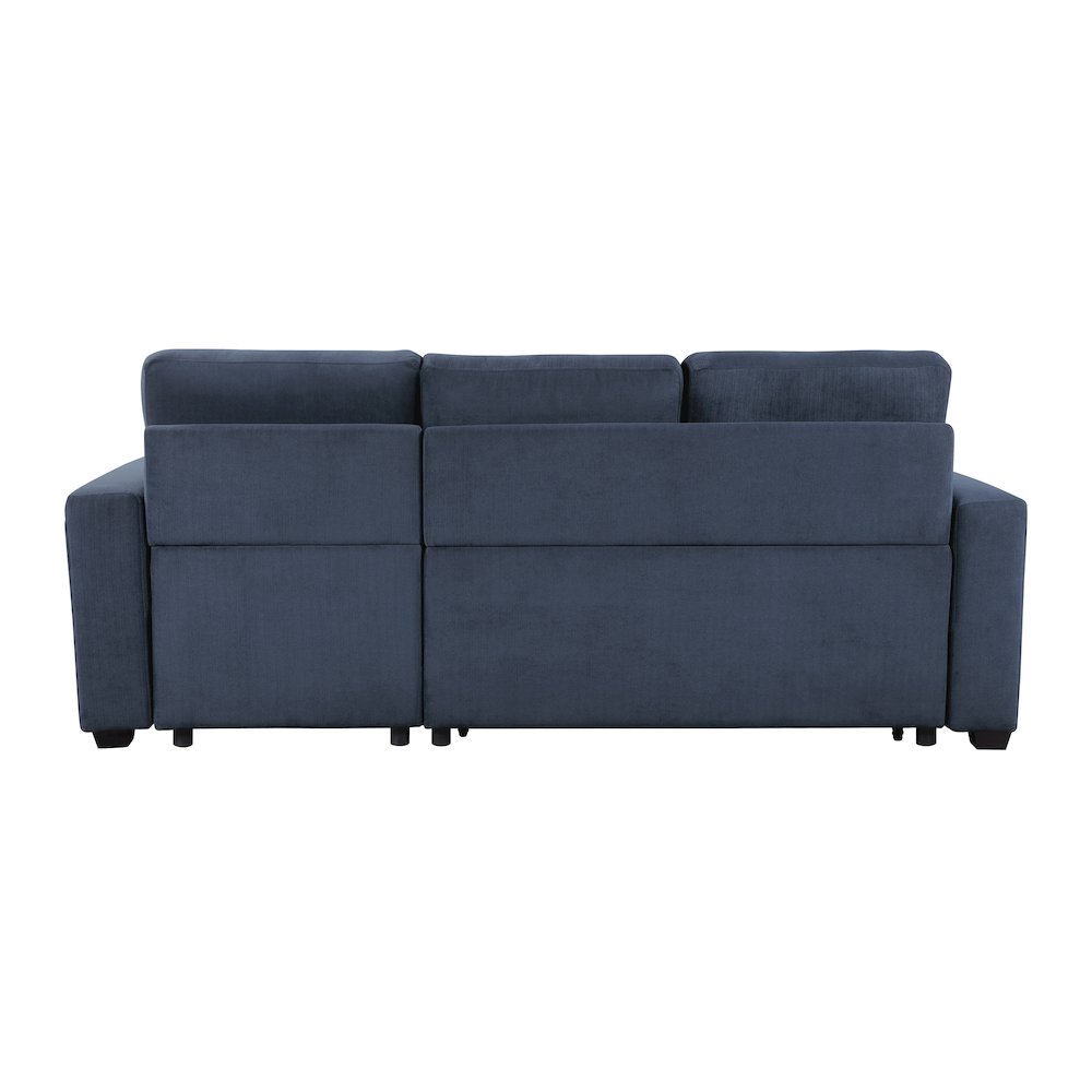 Lexicon Barbara Textured Reversible Sectional in Blue. Picture 3