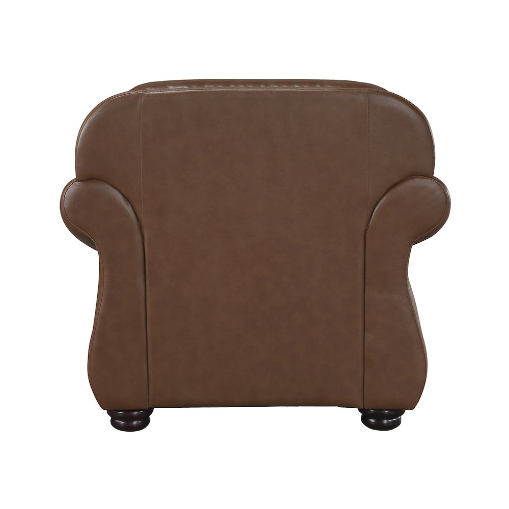 Attleboro Leather Arm Chair In Camel Brown. Picture 2