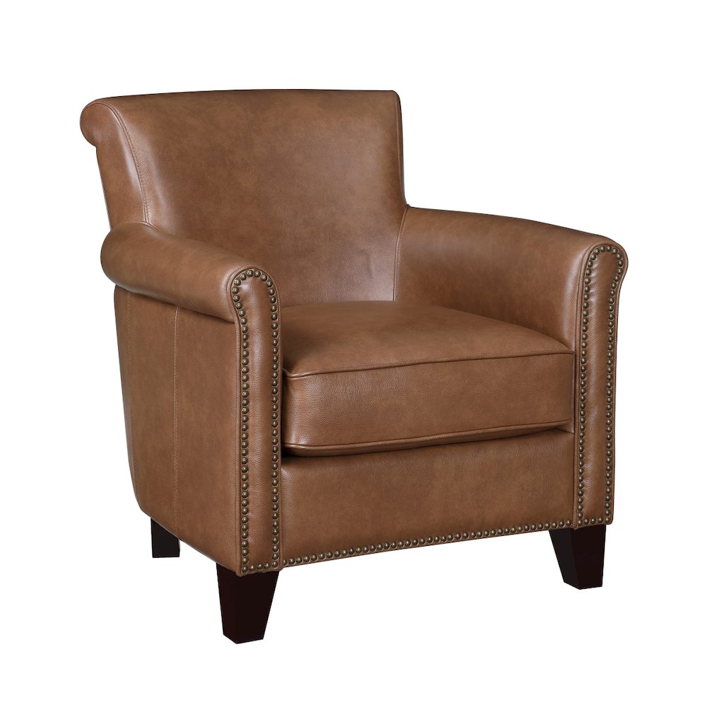 Lexicon Braintree Leather Accent chair in Brown. Picture 1