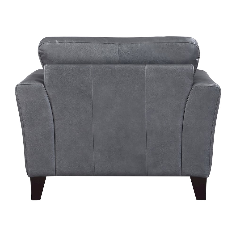 Thierry Leather Arm Chair In Burnish Gray. Picture 2
