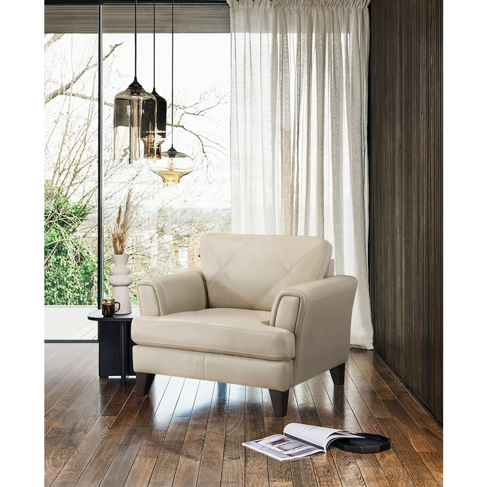 Thierry Leather Sofa In Burnish Gray. Picture 2