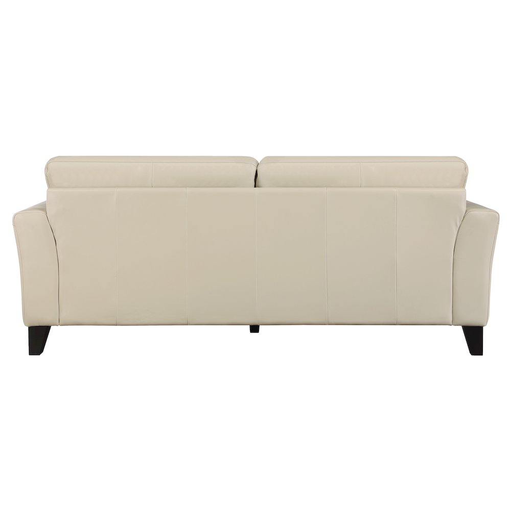 Thierry Leather Sofa In Cream. Picture 3