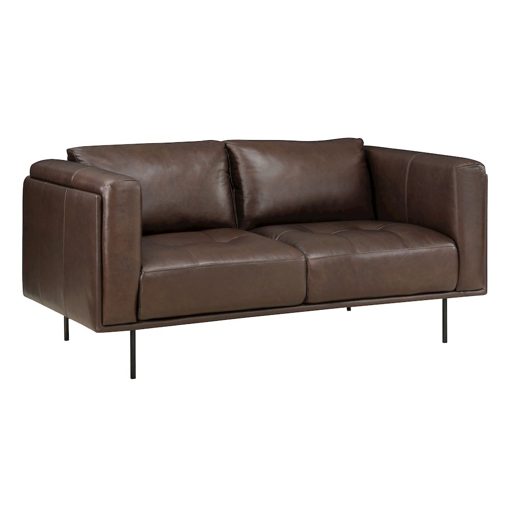 Soren leather love seat. Picture 1