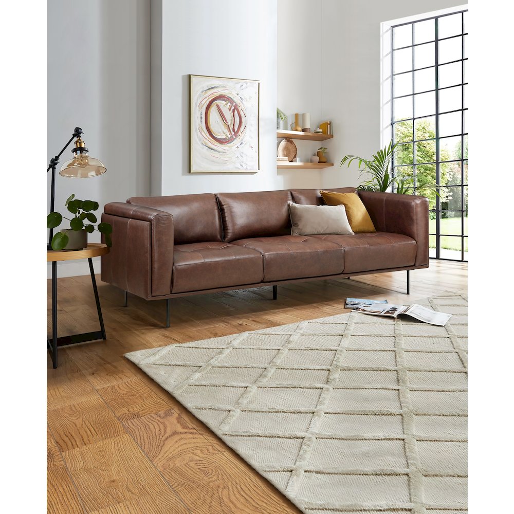 Soren leather love seat. Picture 2