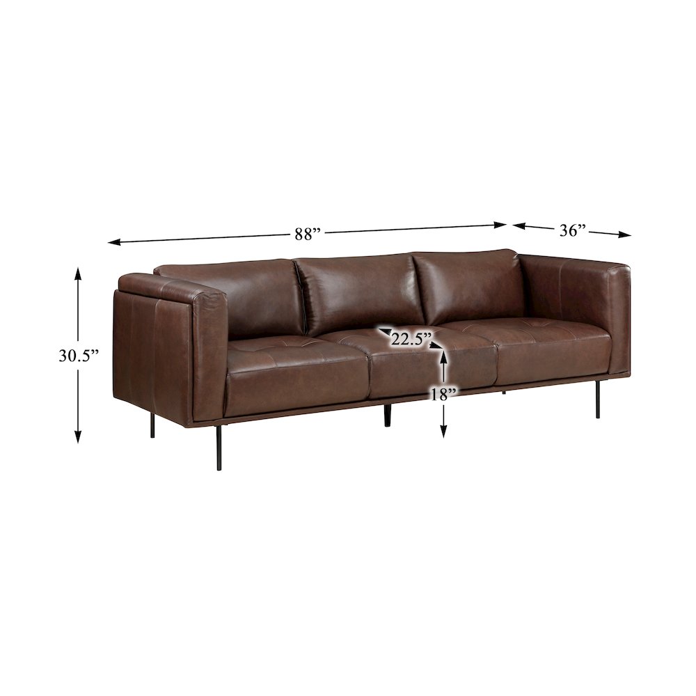 Soren leather sofa. Picture 4