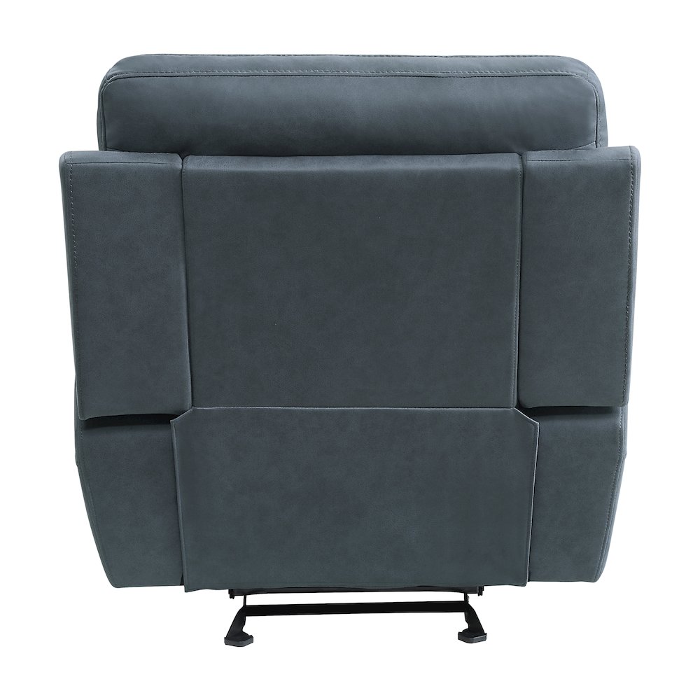 Clifton Microfiber Glider Recling Chair In Blue. Picture 3