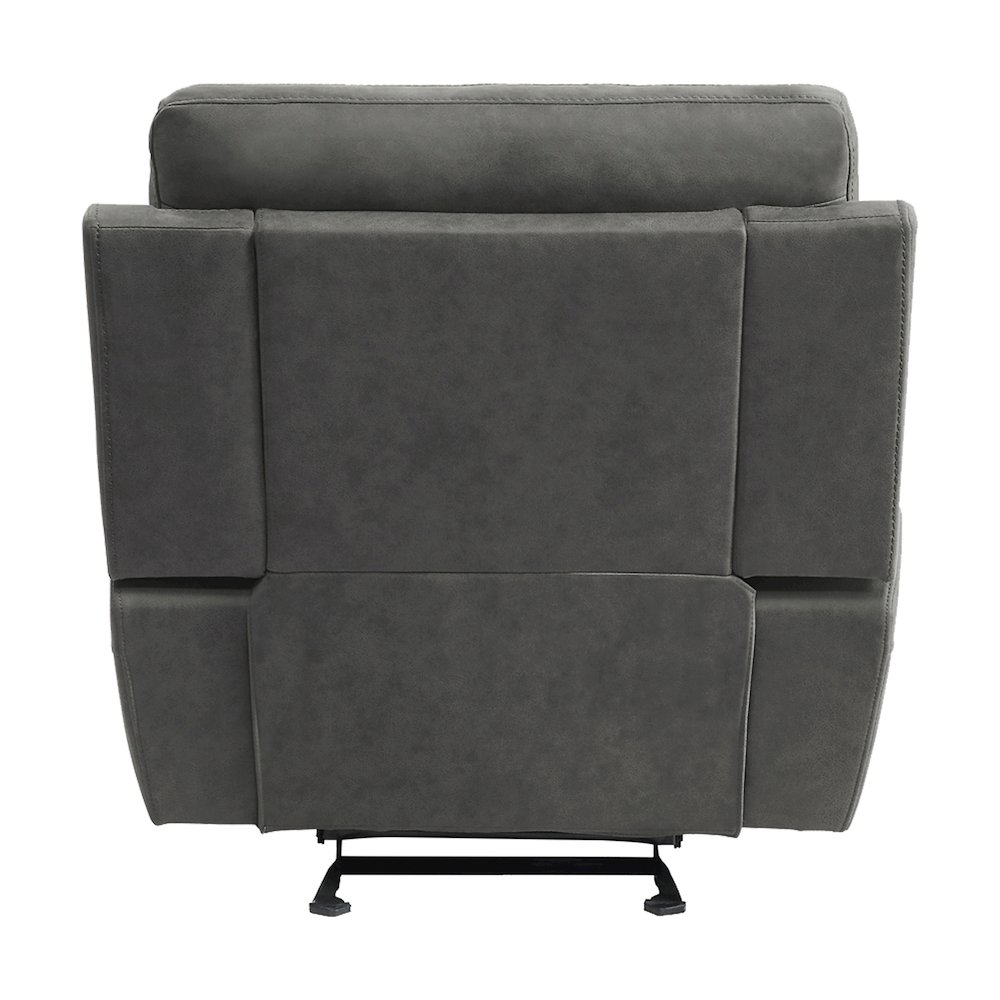 Clifton Microfiber Glider Reclining Chair In Pewter. Picture 3