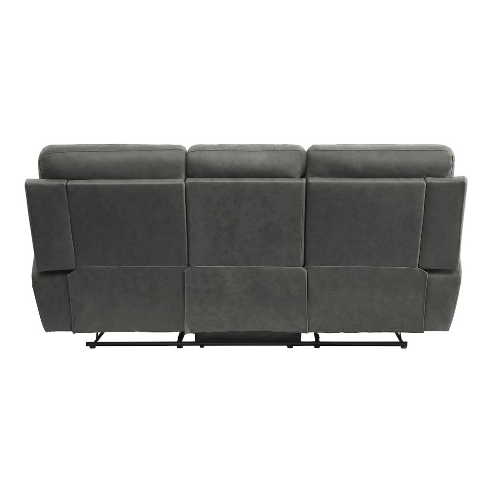 Clifton Microfiber Double Reclining Sofa In Pewter. Picture 3