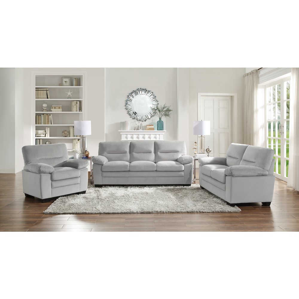 Keighly Textured Arm Chair In Gray. Picture 2