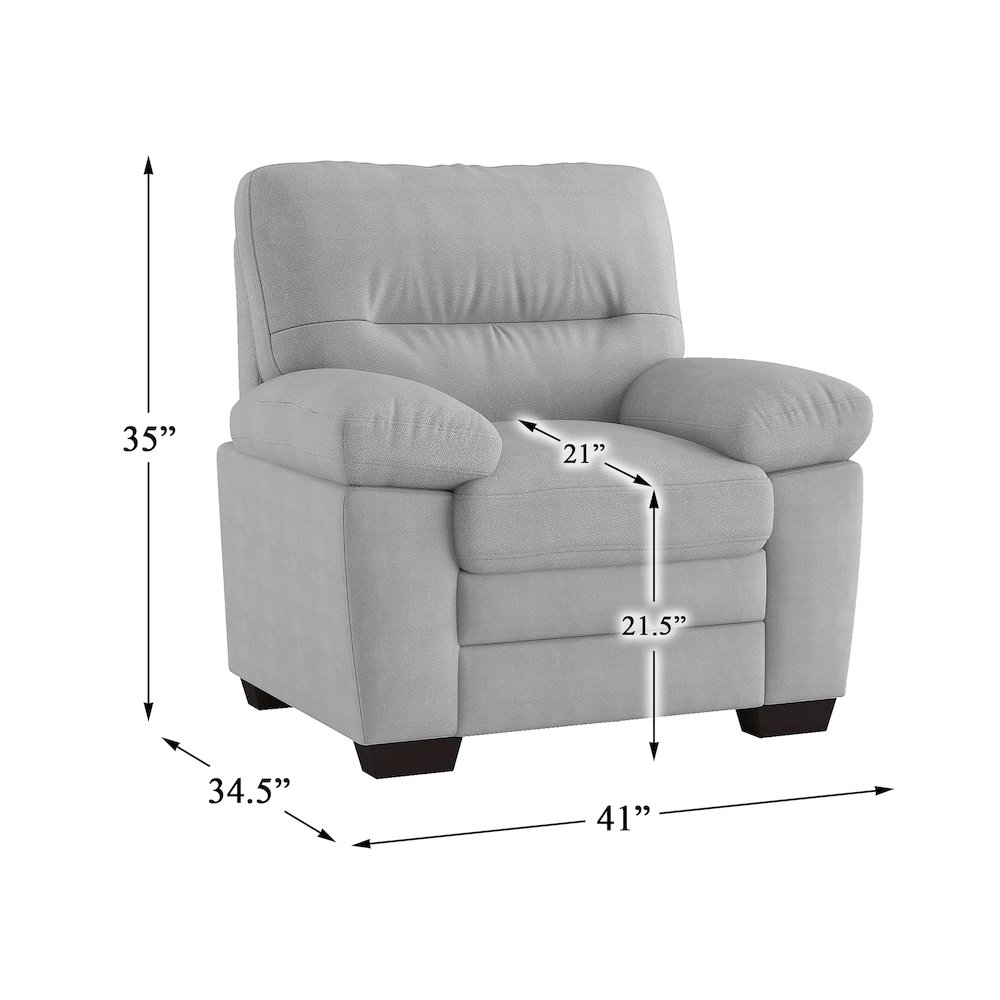 Keighly Textured Arm Chair In Gray. Picture 4