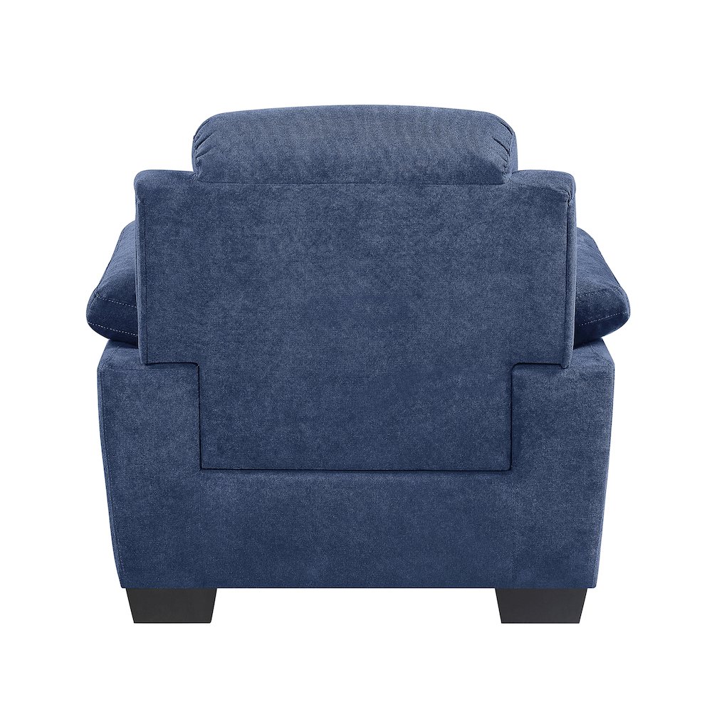 Holleman Textured Fabric Arm Chair In Blue. Picture 3