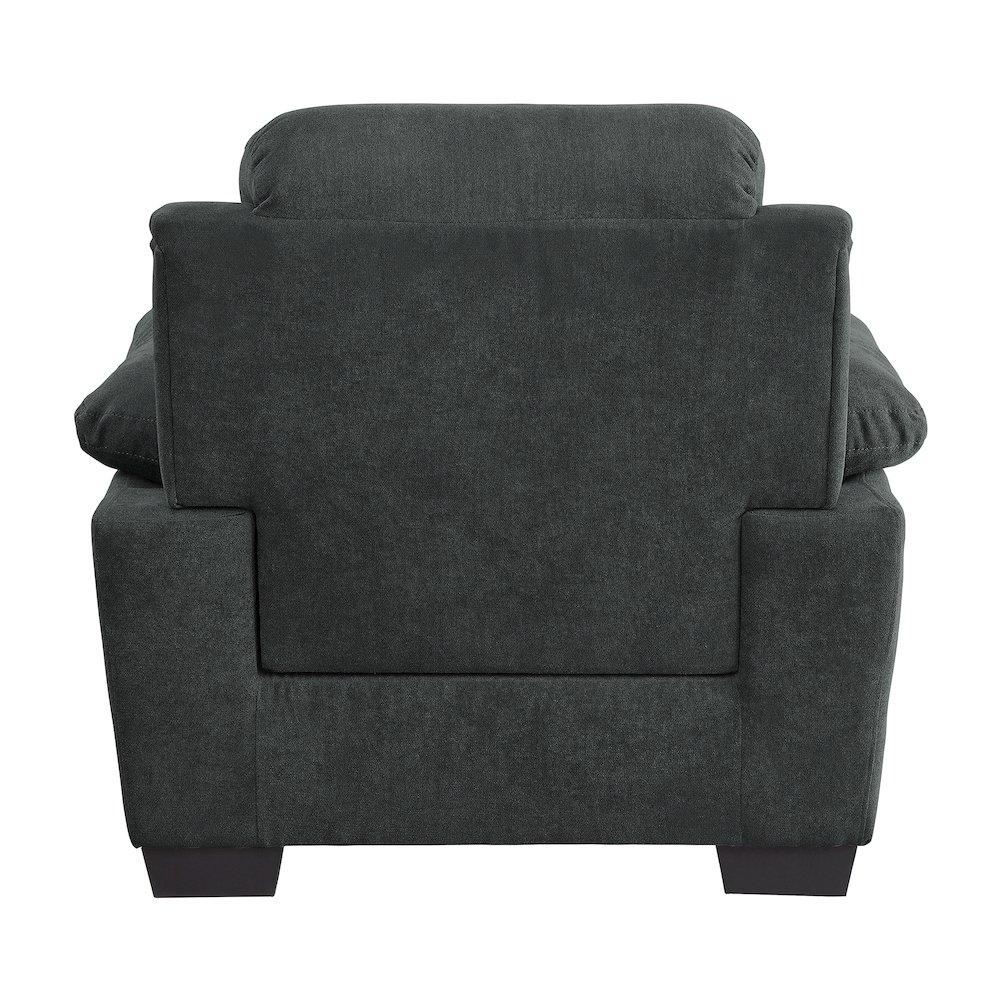 Holleman Textured Fabric Arm Chair In Dark Gray. Picture 3