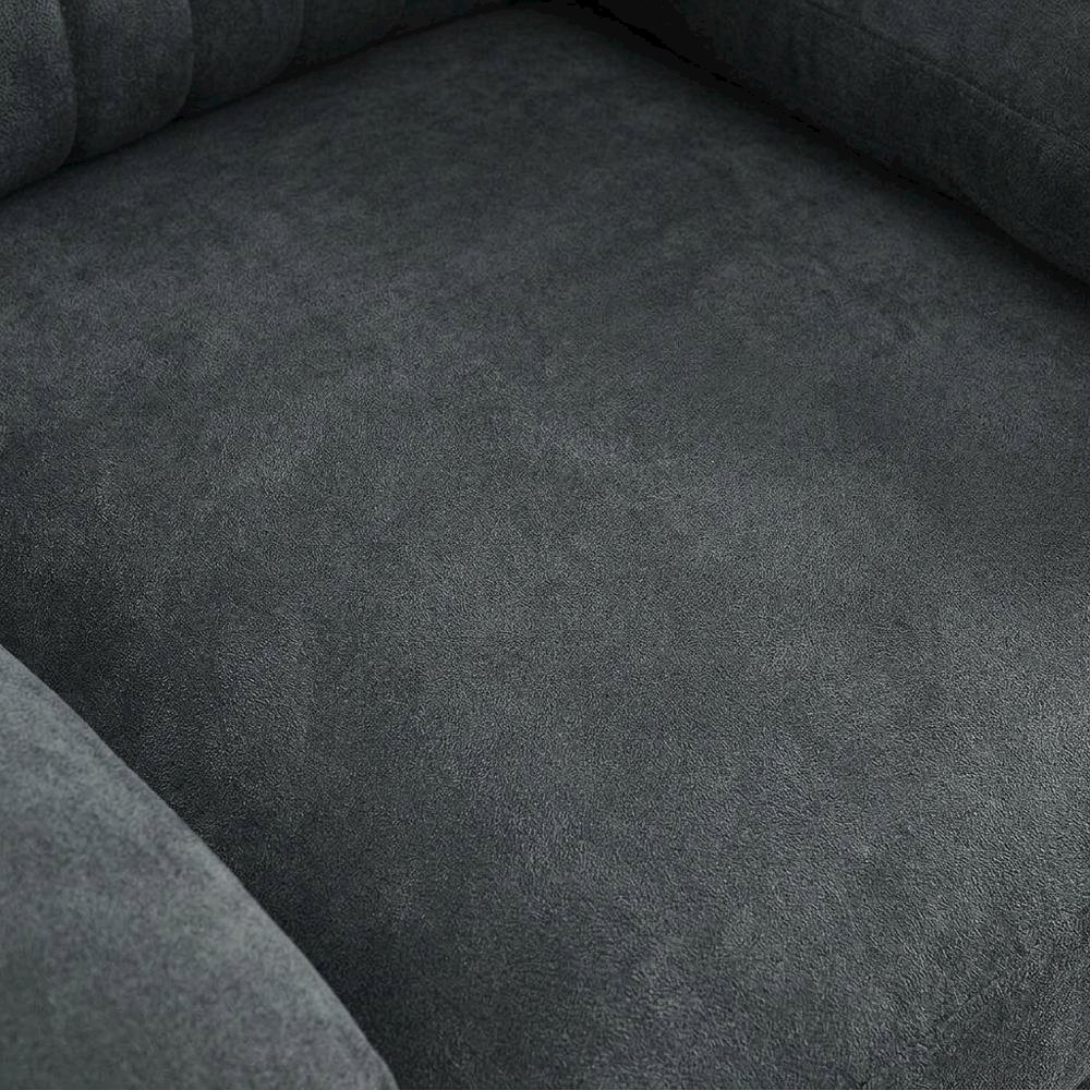 Textured Fabric Upholstered Accent Armchair for Living Room, Dark Gray. Picture 6
